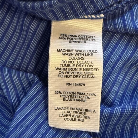 Kim Nantz by Vineyard Vines Men's Striped Polo Shirt Blue Size XL - Picture 5 of 7